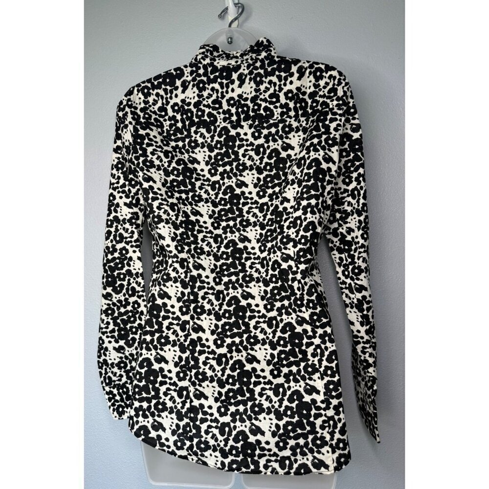 J.Crew The Perfect Shirt Cotton Long Sleeve Button Up SZ S Leopard Animal Print - Picture 3 of 9
